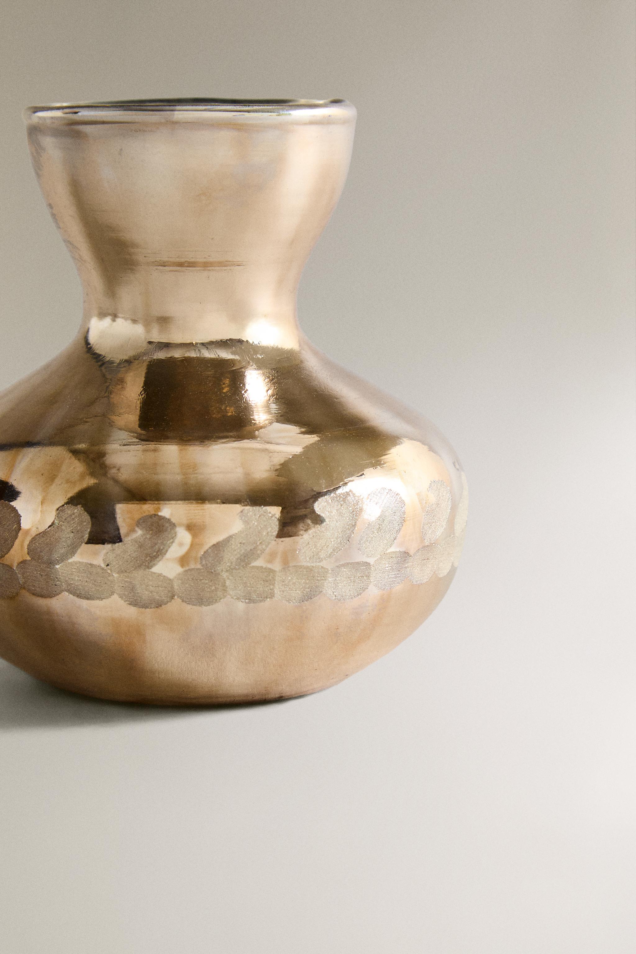 ANTIQUE GLASS CHRISTMAS MINI VASE