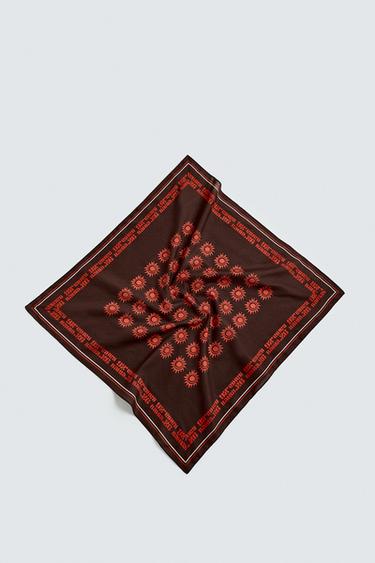 GRAPHIC PRINT BANDANA - Brown by Zara - Image 2