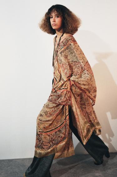 ZW COLLECTION PAISLEY KAFTAN DRESS - Printed by Zara - Image 3