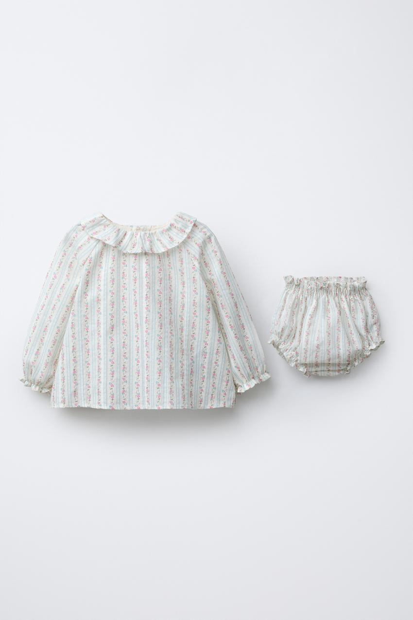 FLORAL SHIRT AND BLOOMERS SET