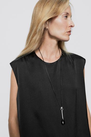 LONG SEED NECKLACE - LIMITED EDITION — Black 2