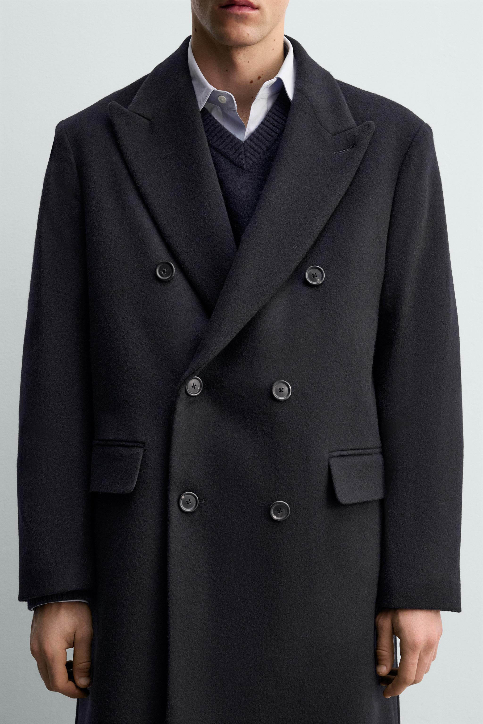 DOUBLE-BREASTED WOOL BLEND COAT AARON LEVINE X ZARA