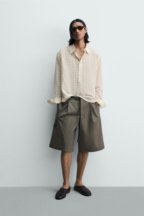 WRINKLE EFFECT PLAID JACQUARD POLO SHIRT from Zara - $59.90
