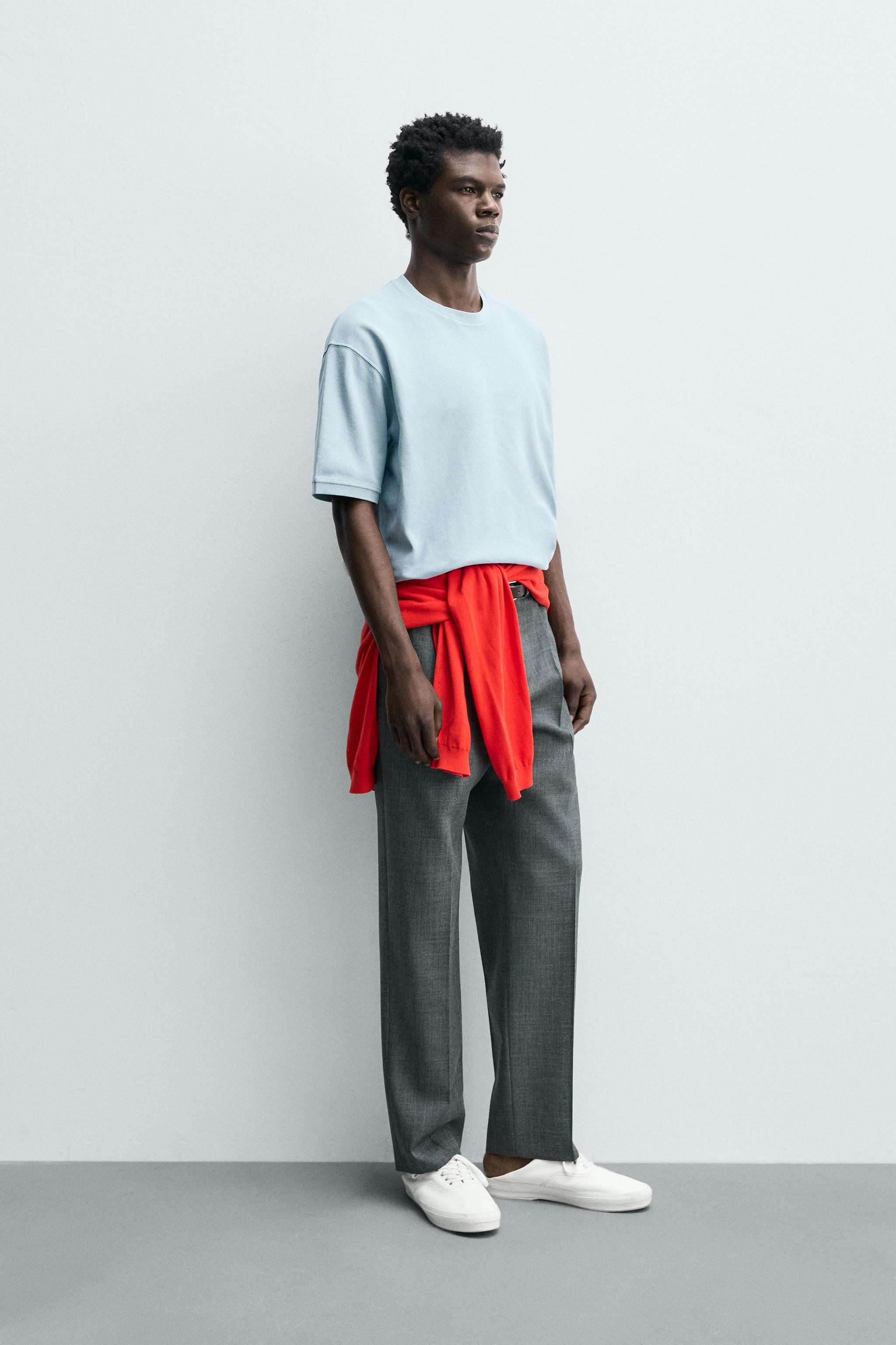 REGULAR FIT PIQUÉ TEXTURED SWEATSHIRT