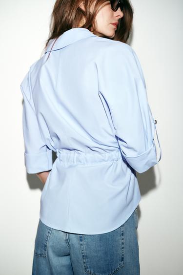 SAFARI POPLIN SHIRT - Light blue by Zara - Image 3