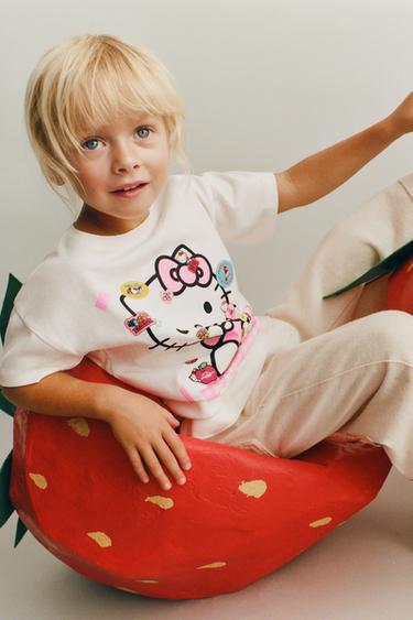 T-SHIRT À PIÈCES HELLO KITTY © SANRIO - Blanc de Zara - Image 4
