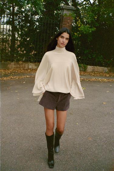 SHORTS VELVET - Gris topo de Zara