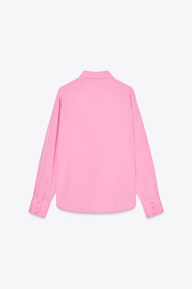 CHEMISE FLUIDE BÁSIC - Rose chewing-gum de Zara - Image 3