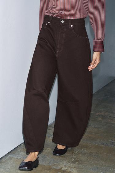 JEAN ZW COLLECTION BALLOON TAILLE NORMALE - Marron de Zara - Image 3