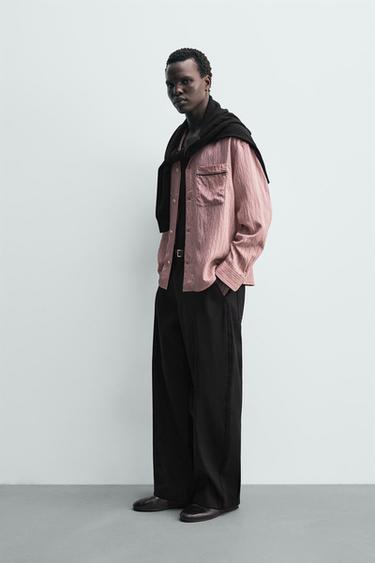 CHEMISE FLUIDE À RAYURES - Rose de Zara - Image 3