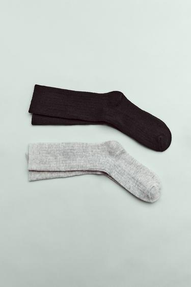 2-PACK OF RIBBED SOCKS - LIMITED EDITION - Multicoloured by Zara