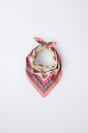 FLORAL PRINT BANDANA - Ecru by Zara - Image 0