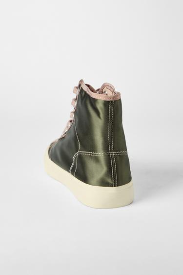 HIGH-TOP TRAINERS BOBBY GILLESPIE X ZARA - Green by Zara - Image 4