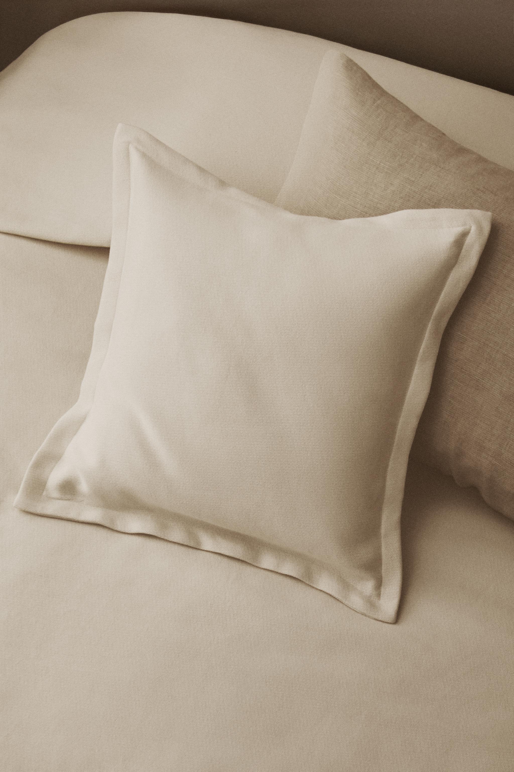 COTTON PERCALE THROW PILLOW COVER