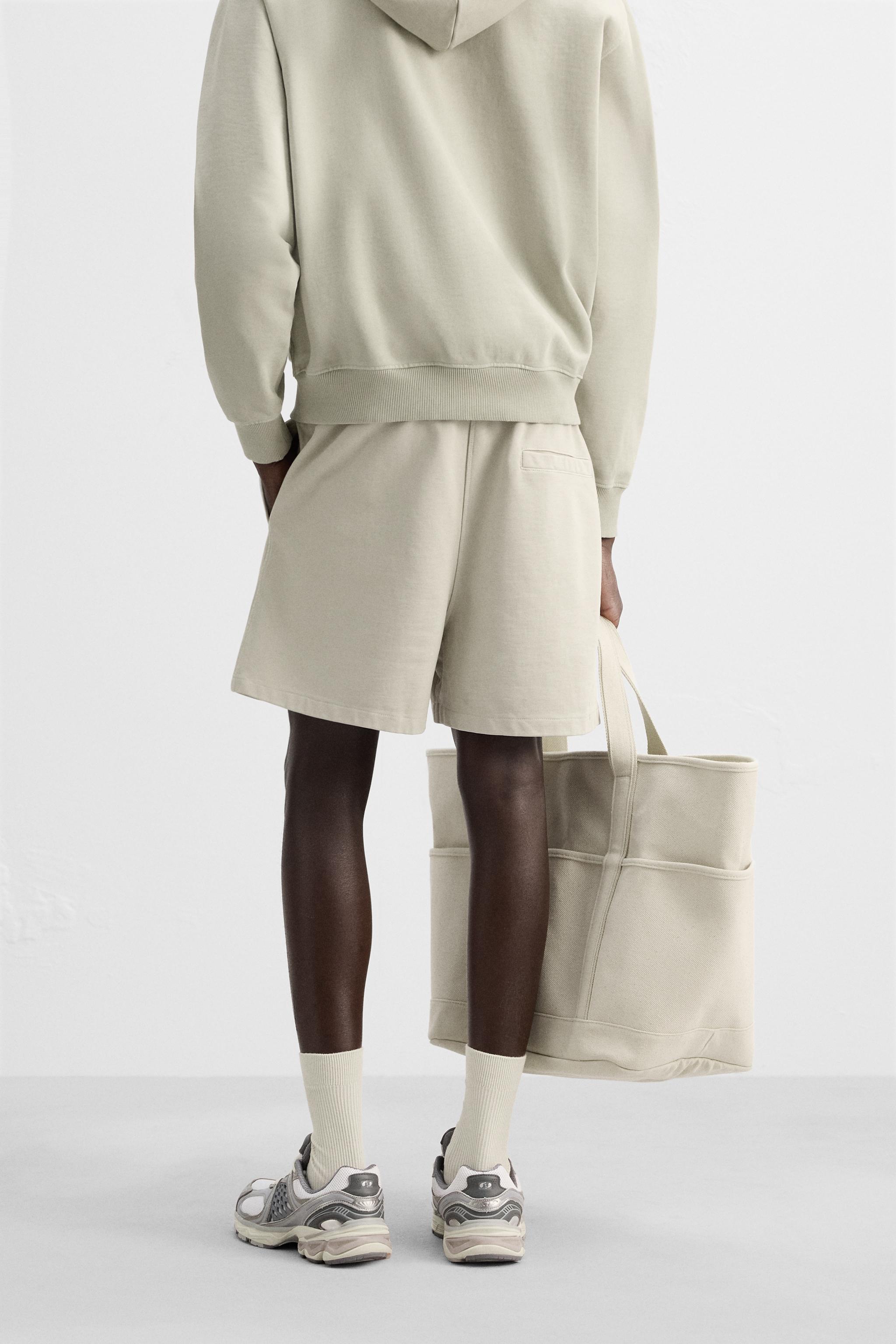 GODARD HABERDASHERY スウェット REGULAR FIT JOGGER SHORTS - White / Gray | ZARA United States