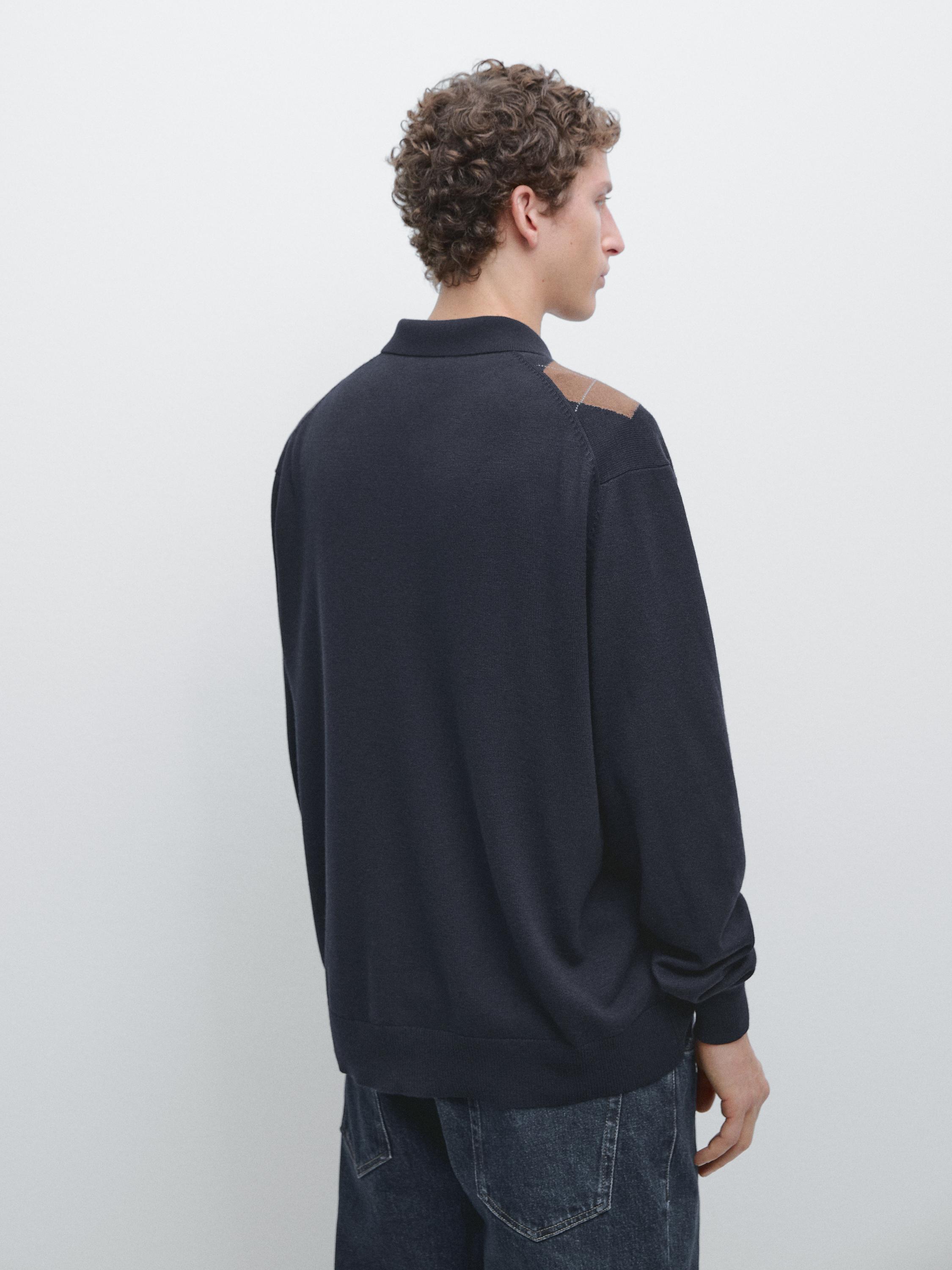 Cardigan laine à losanges