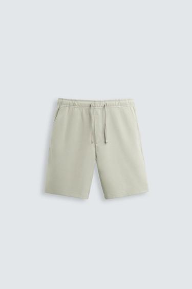 Zara STRUCTURED SOFT SHORTS - Beige