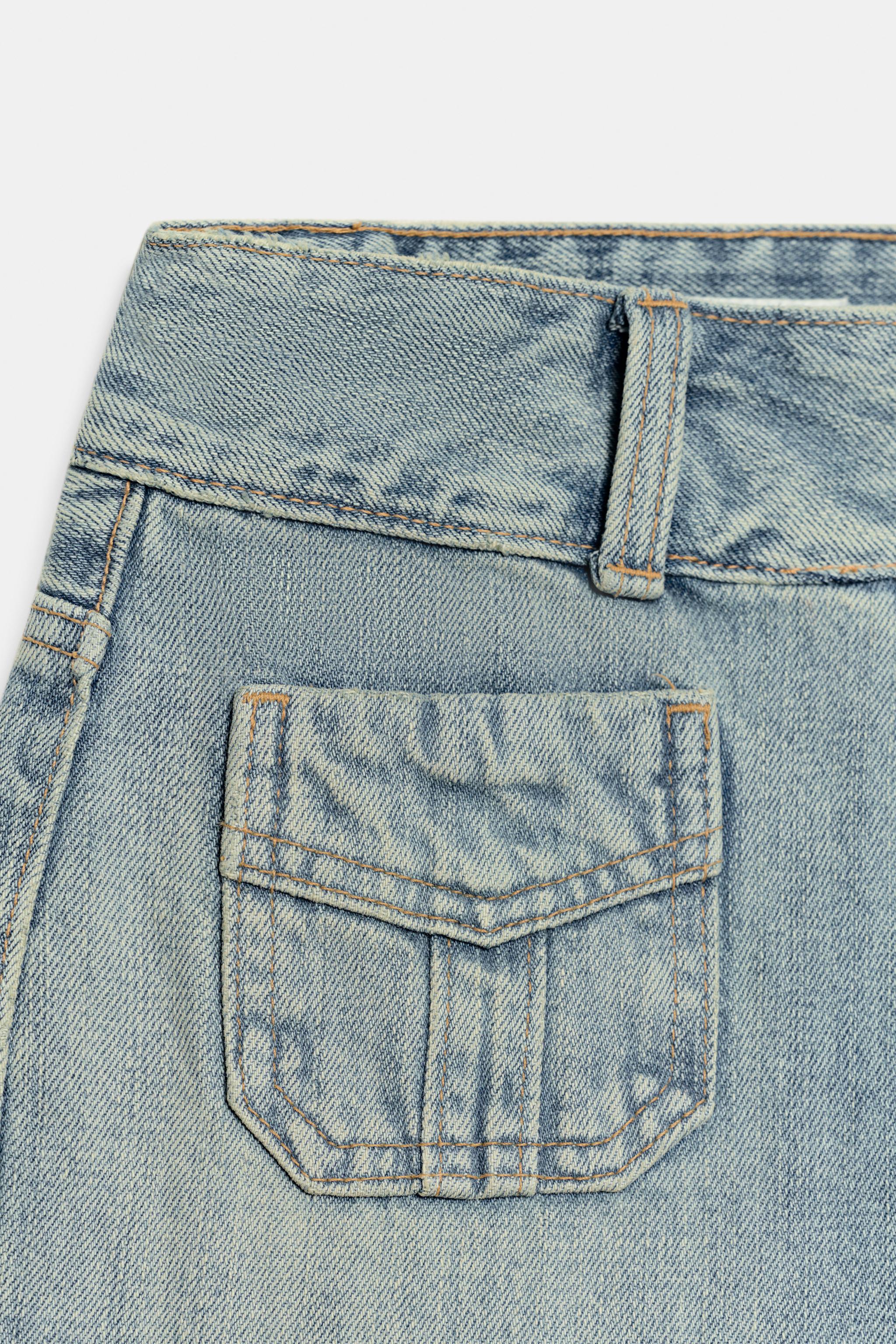 TRF LOW RISE POCKET JEANS