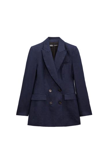 CROSSED LINEN BLAZER