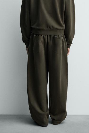 WASHED BALLOON FIT JOGGER TROUSERS - Khaki by Zara - Image 2