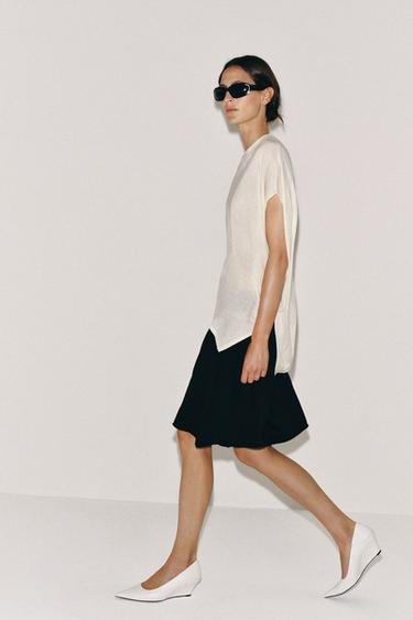 ASYMMETRIC KNIT JUMPER - ecru-white by Zara - Image 4