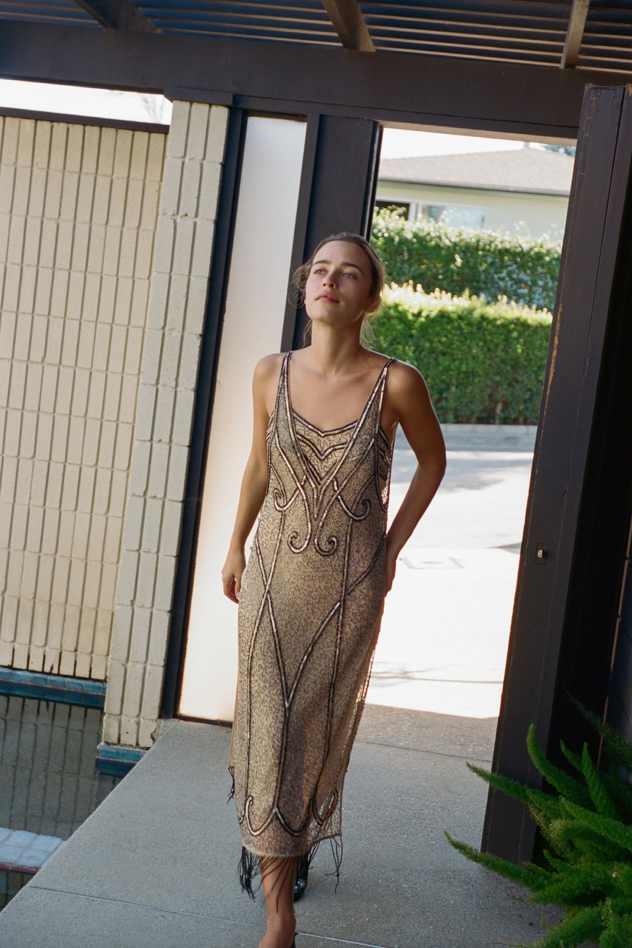 LIMITED EDITION BEADED MIDI DRESS