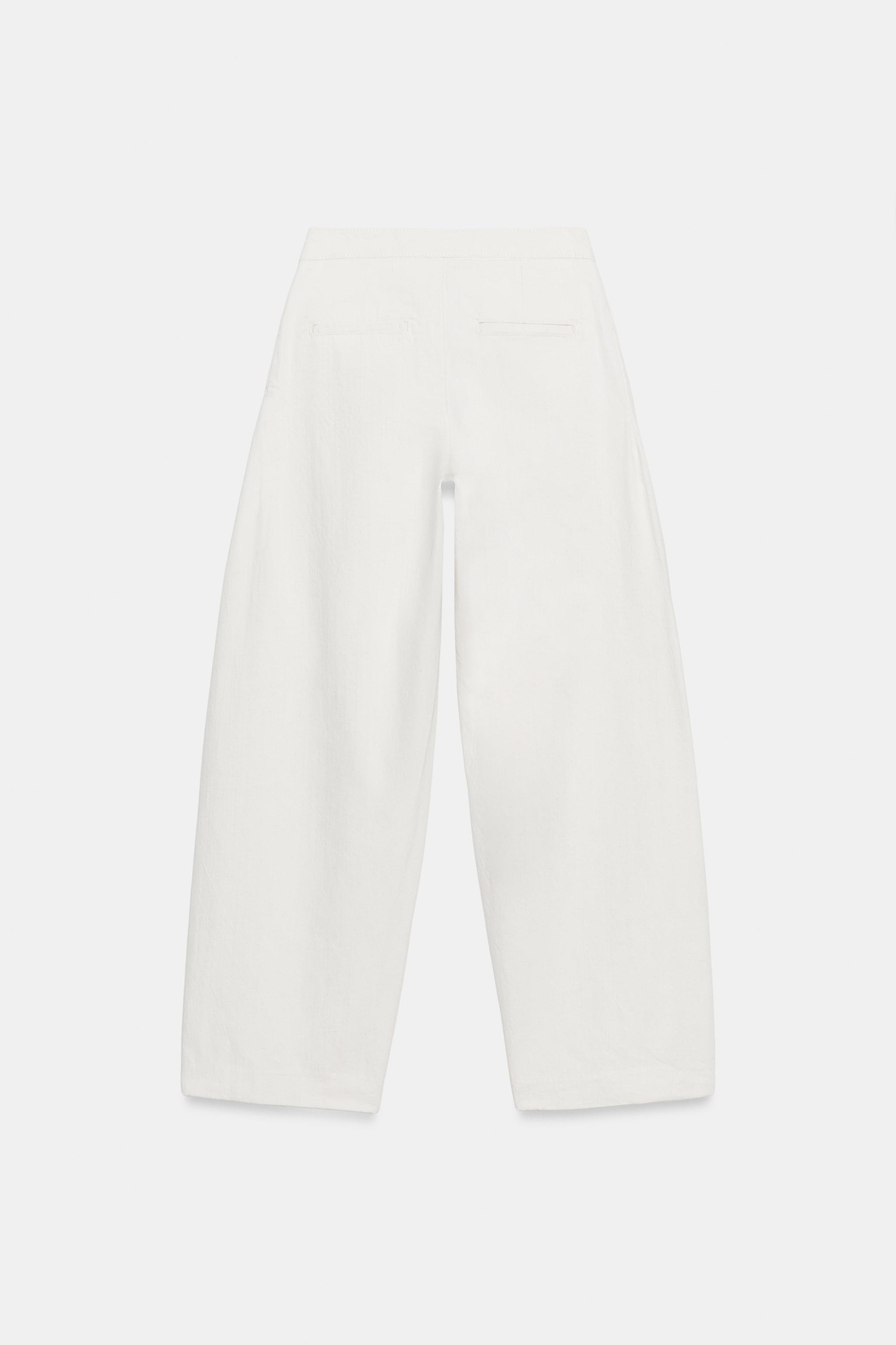 Zara ZW COLLECTION GENİŞ PAÇA PANTOLON görsel 6