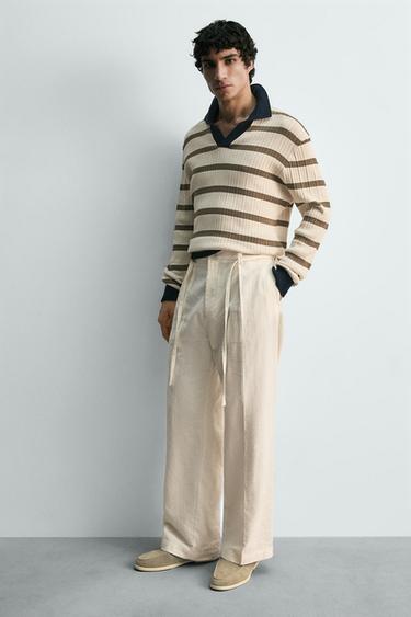 LEATHER MULE LOAFERS - Beige by Zara - Image 1