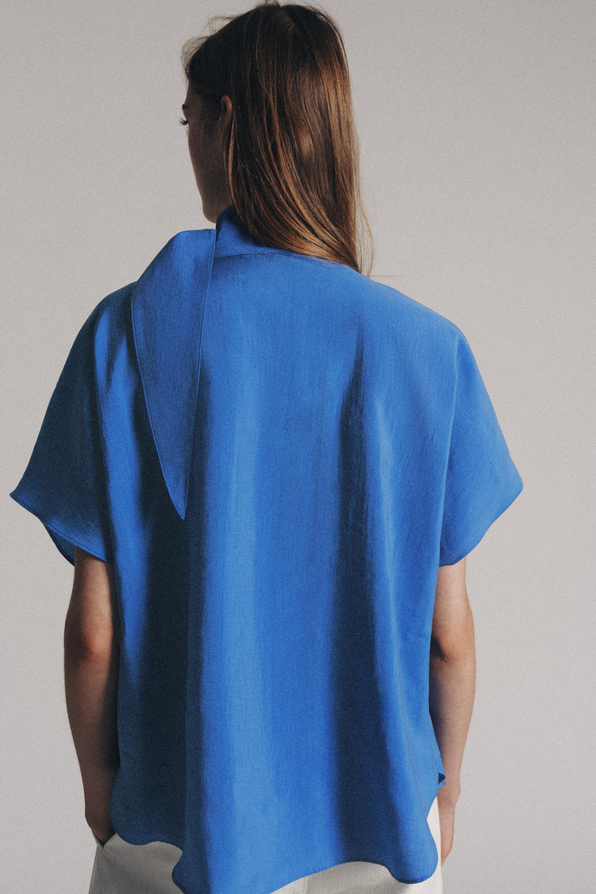 Женские рубашки Zara ZW COLLECTION FROG FASTENING SHIRT — фото 3