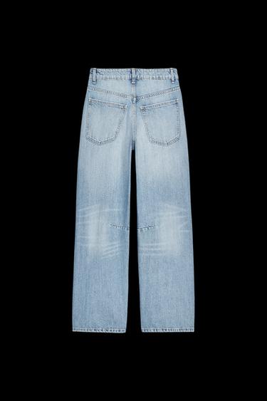 TRF BAGGY BALLOON MID-WAIST JEANS - Faded blue by Zara