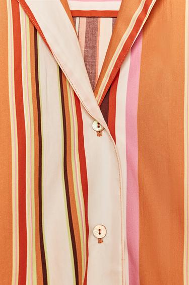 ZW COLLECTION STRIPED PYJAMA SHIRT - Multicoloured by Zara - Image 7