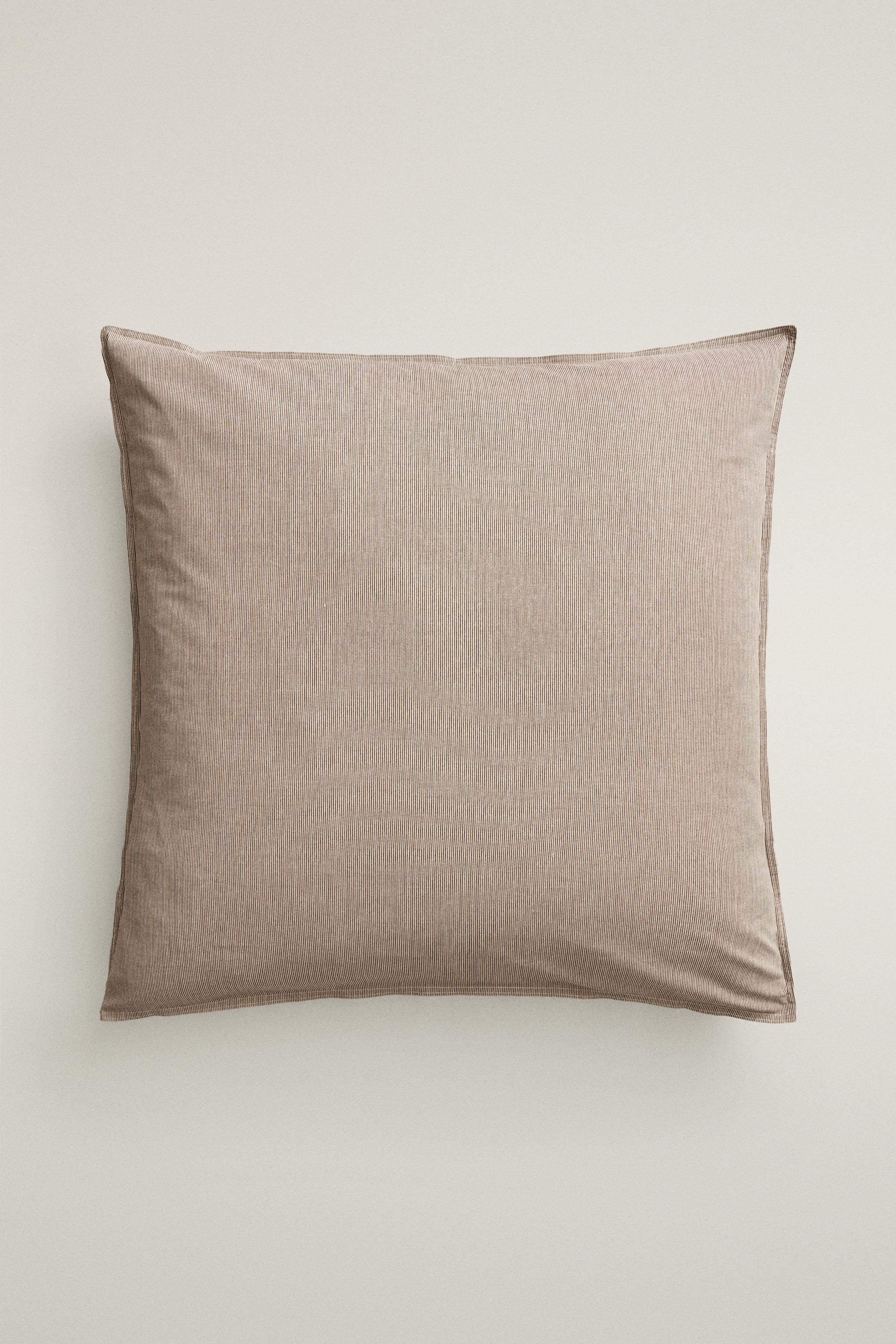 FADED STRIPED COTTON PILLOWCASE