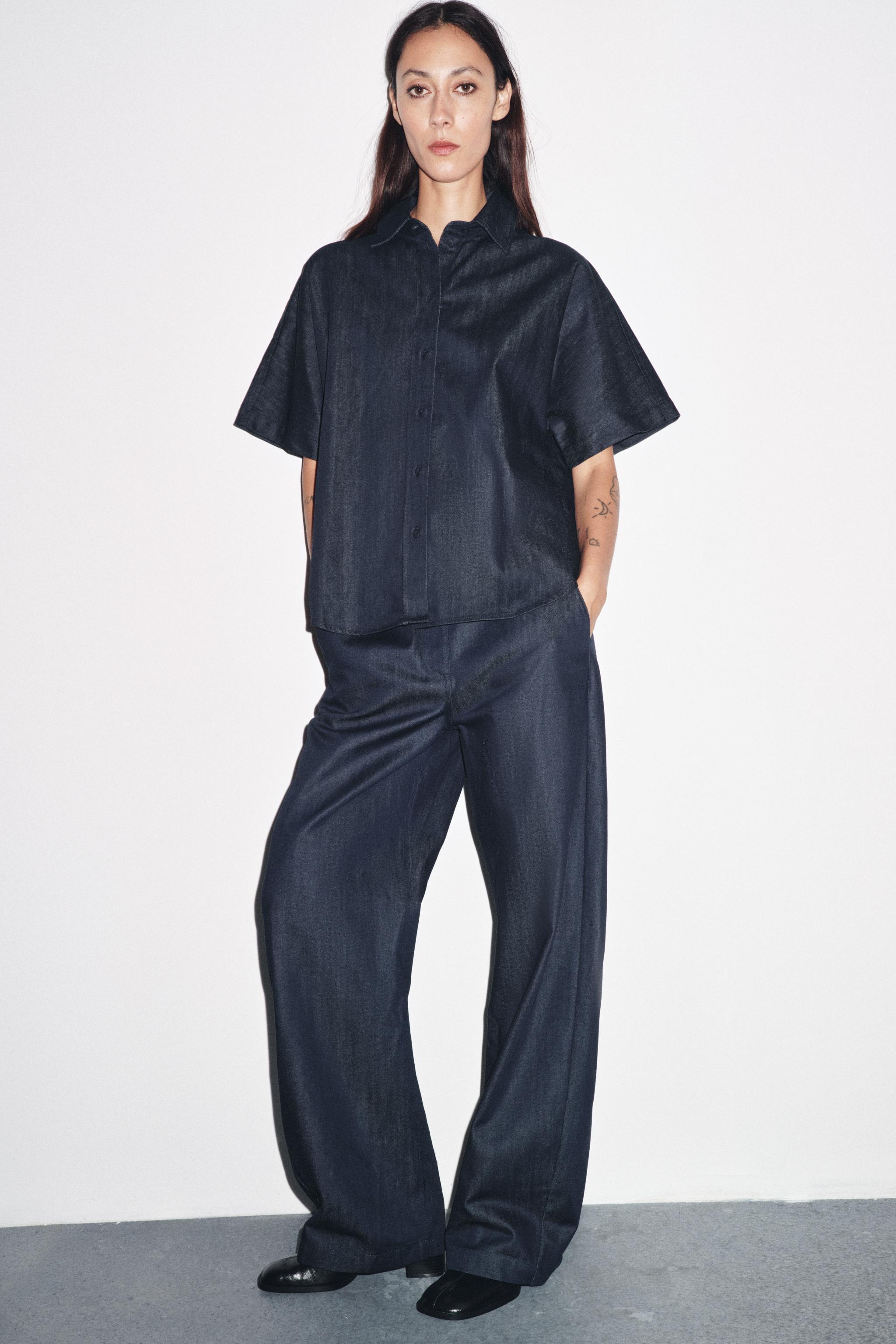 トップス j ZW COLLECTION DENIM SHIRT - Blue | ZARA United States