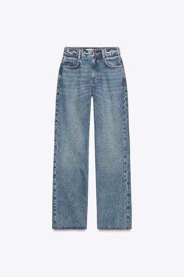 JEANS Z.02 STRAIGHT ANKLE ALTO - Azul / Verde de Zara