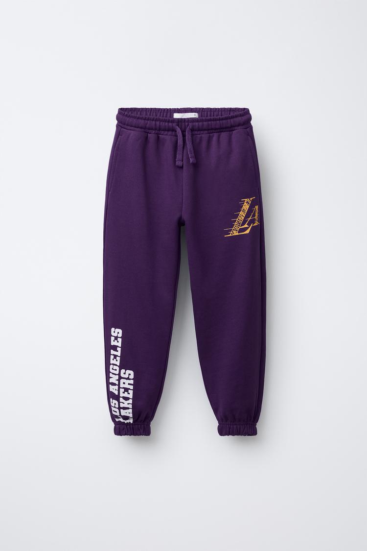 PANTALONI JOGGER LOS ANGELES LAKERS NBA Viola ZARA Italia Italy