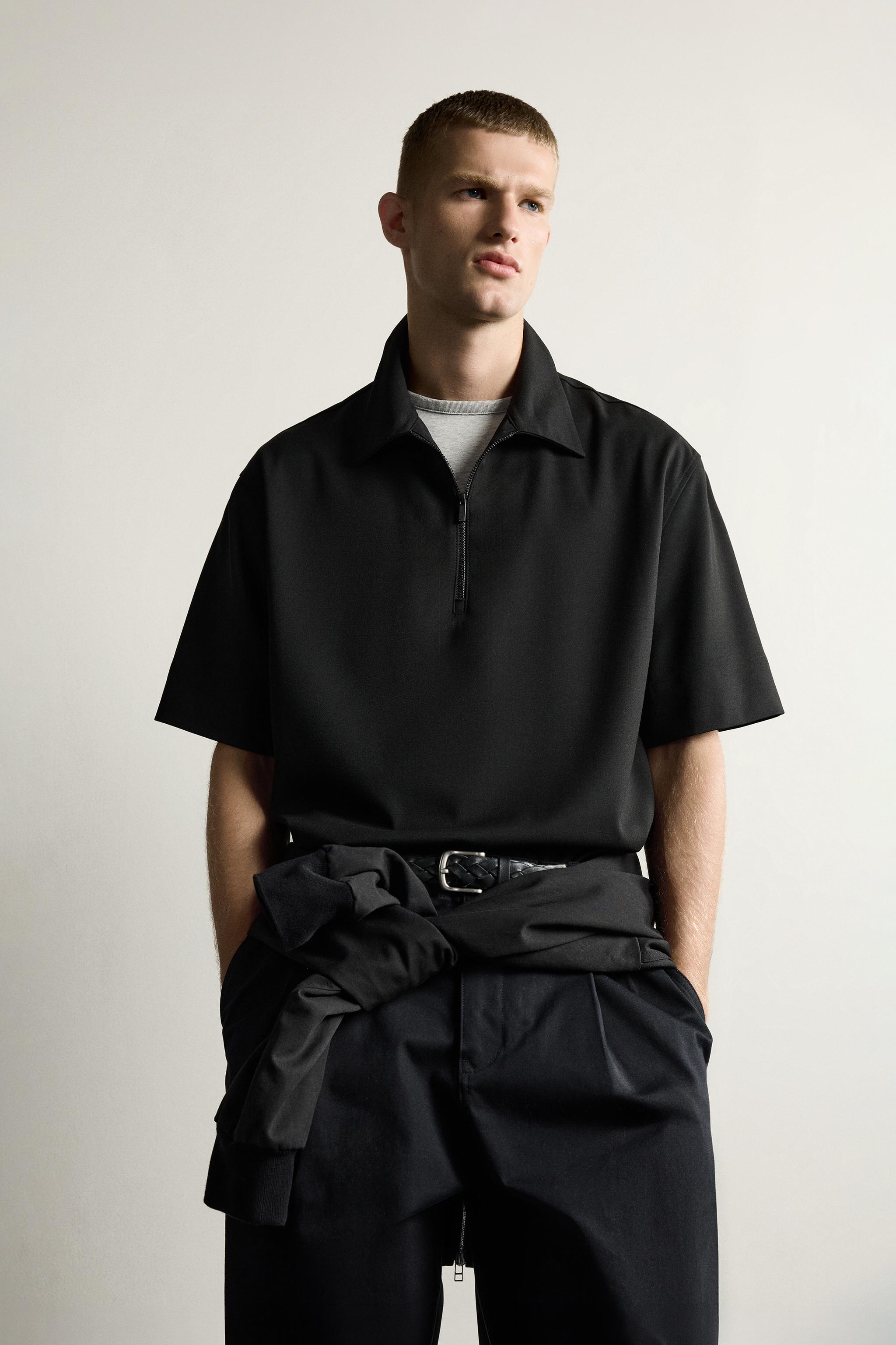 TECHNICAL ZIP POLO SHIRT
