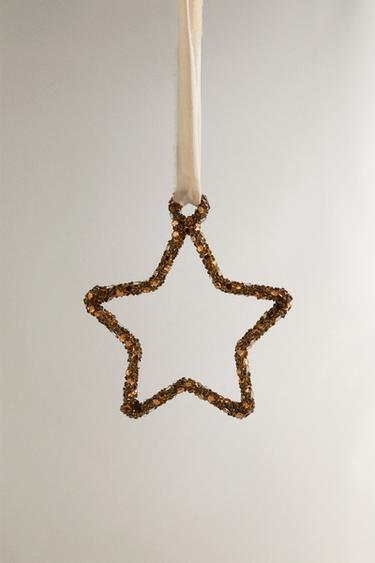 ゴールドスター クリスマスツリーオーナメントゴールド0Zaraのゴールドスター クリスマスツリーオーナメント - ゴールド - 画像 0