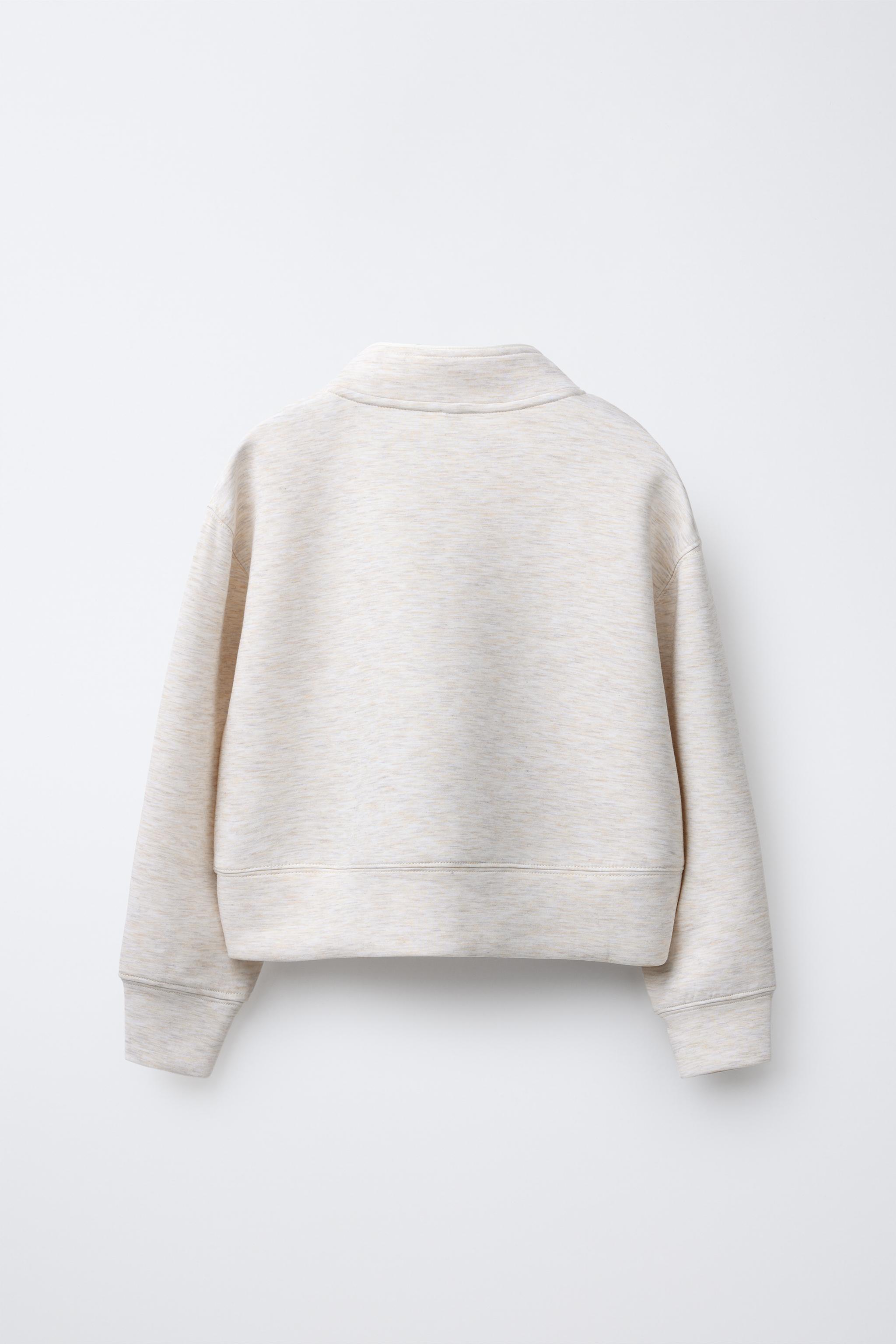 しろ RAISED TEXT SWEATSHIRT - Sand / Marl | ZARA United States