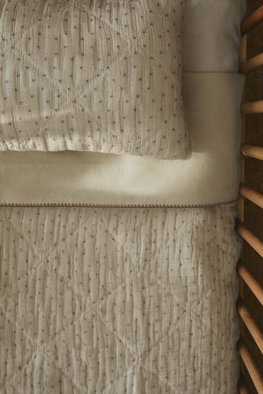 شرشف موسلين للأطفال بأزهار - وردي الخاص بـ Zara