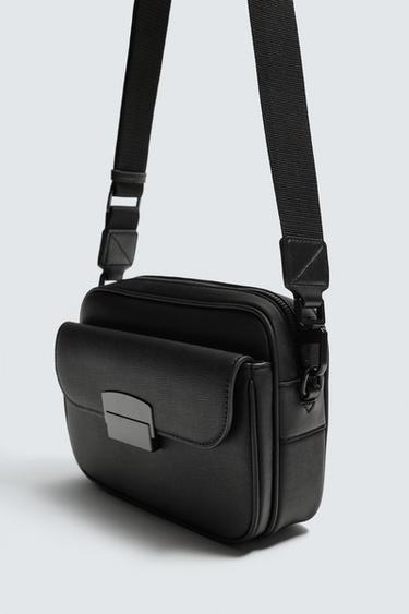 TEXTURED CROSSBODY BAG - Black by Zara - Image 5