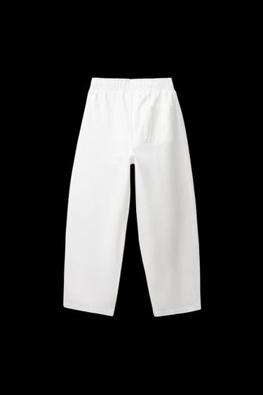 PLUDERHOSE AUS FELPA - Cremefarben von Zara