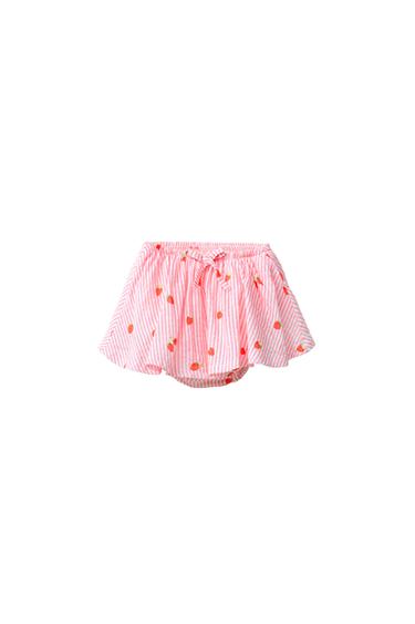 BRAGUITA FALDA RAYAS Y FRESAS - Rosa de Zara