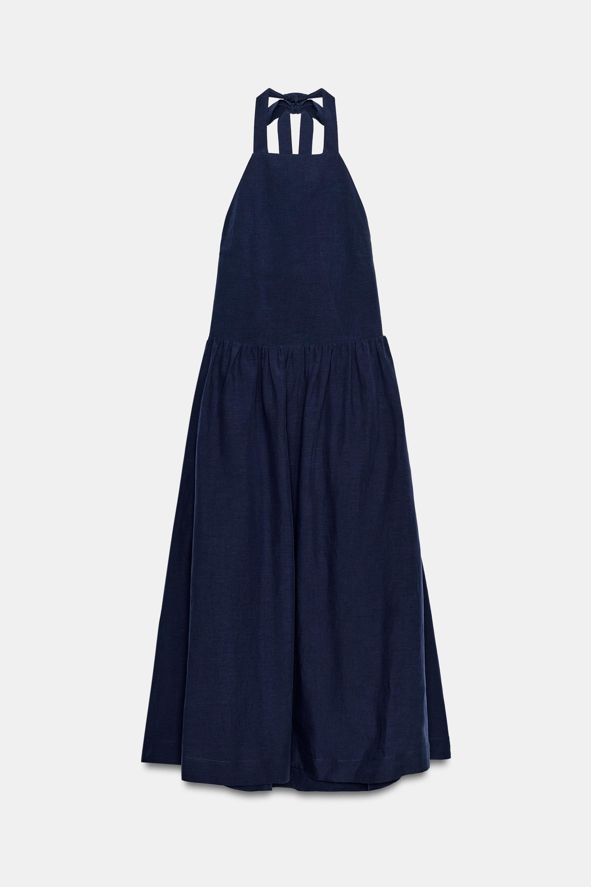 Zara ZW COLLECTION HALTER YAKA ELBİSE görsel 7