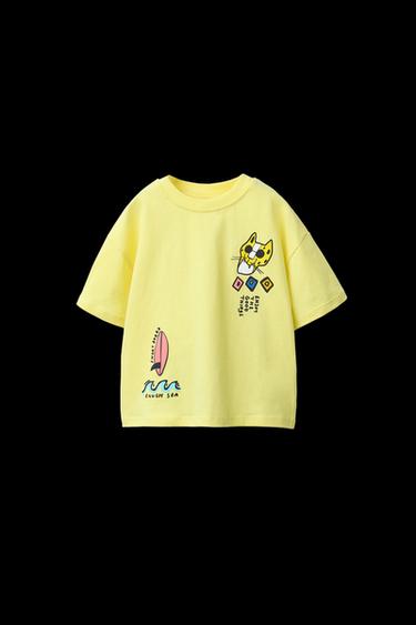 CAMISETA ESTAMPADA - Amarillo de Zara - Imagen 0