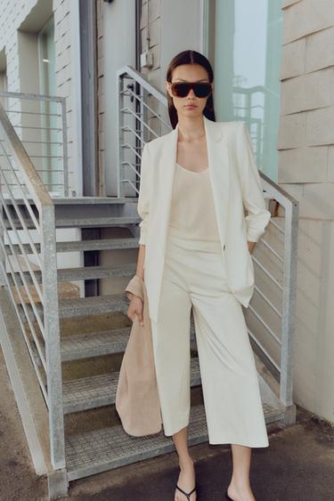 JUPE-CULOTTE BOUTONS - Écru de Zara - Image 0