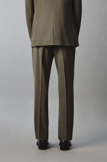 PANTALON DE COSTUME REGULAR FIT - Vert de Zara - Image 2