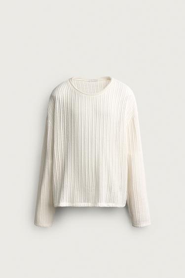 TEXTURED RELAXED FIT T-SHIRT - White by Zara