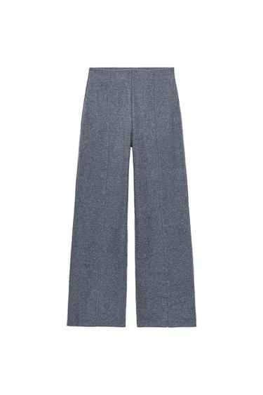 Zara SOFT TOUCH PALAZZO PANTS - Mid-gray