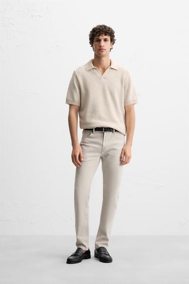 SLIM FIT JEANS - Ecru by Zara
