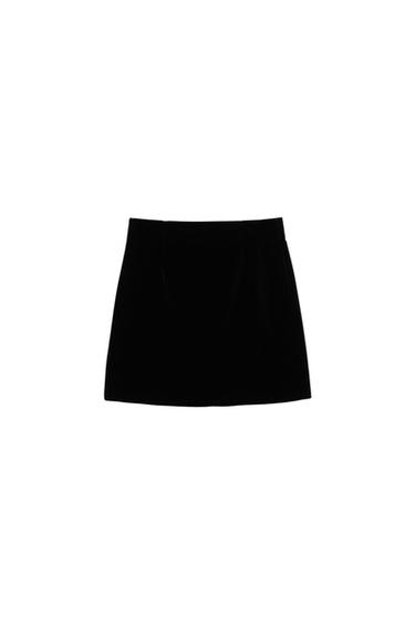 VELVET MINI SKIRT